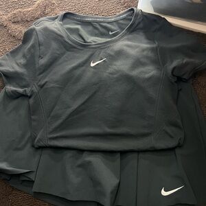 Nike Black Tennis Skort and Shirt Set